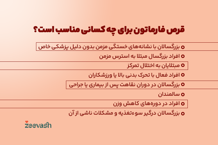 قرص فارماتون برای چه کسانی مناسب است